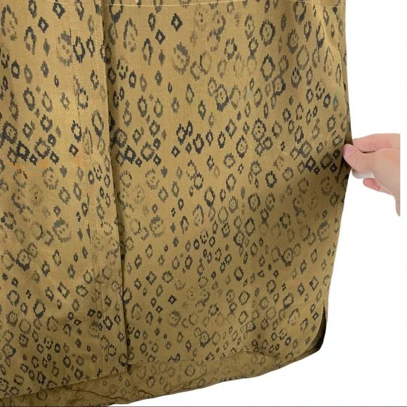 19) MADEWELL silk playa dress in leopard fade without waist tie sz S - Picture 6 of 8